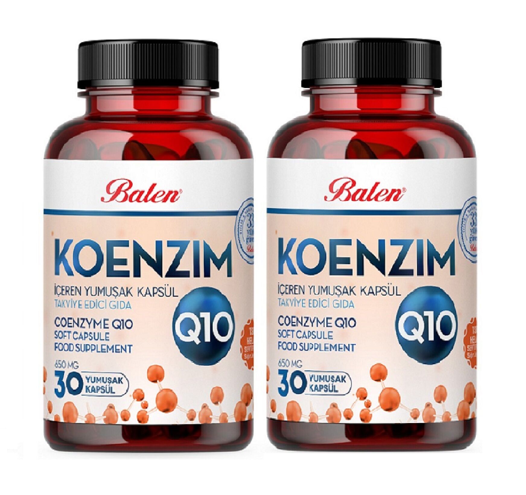 Balen Koenzim Q10 650 Mg 30 Yumuşak Kapsül x 2 Adet
