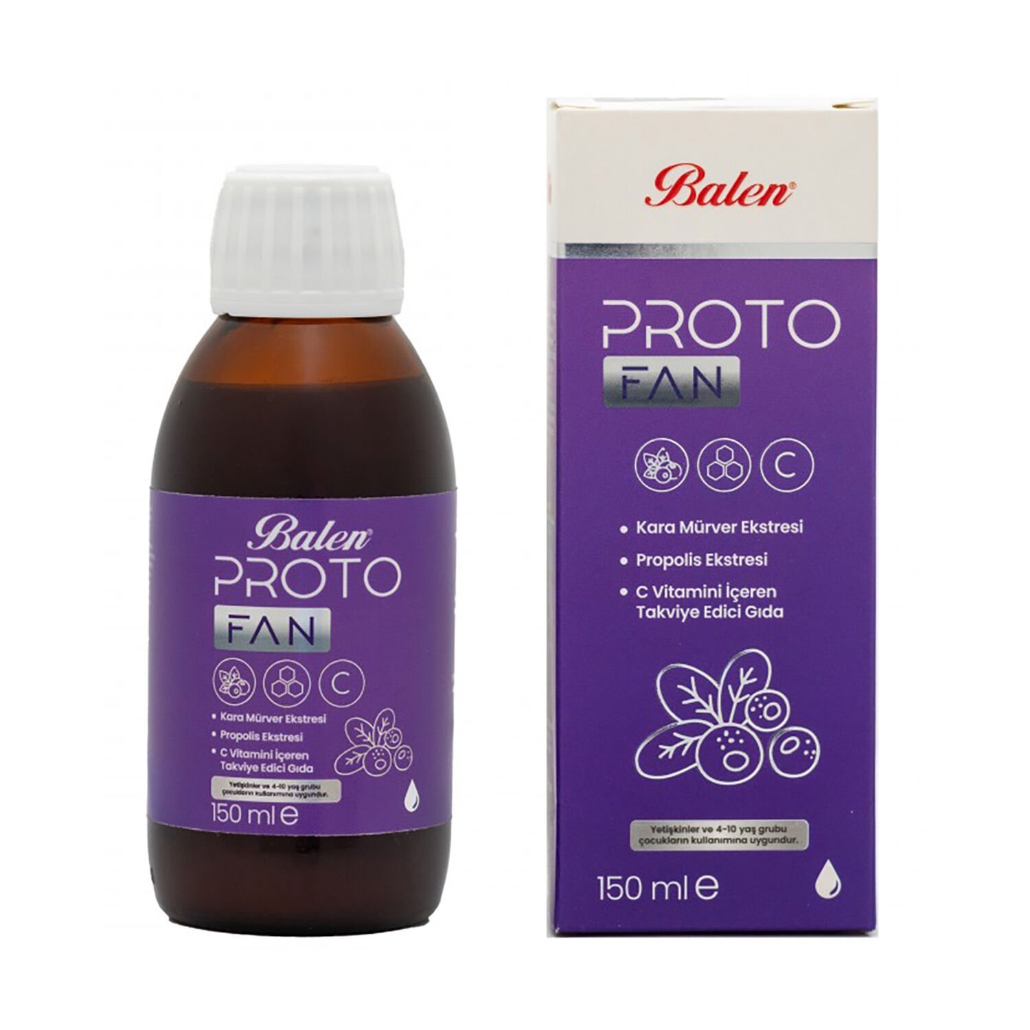 Balen Protofan Karamürver, Propolis Ve C Vitamini Şurup 150 Ml
