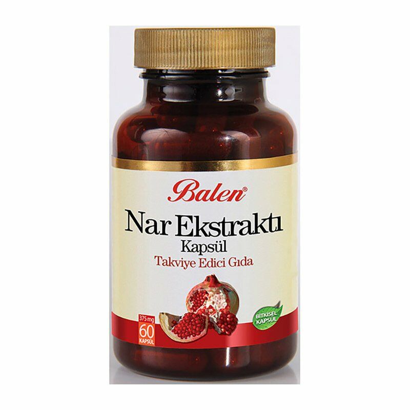 Balen Nar Ekstraktı Kapsül Takviye Edici Gıda 375 Mg 60 Kapsül