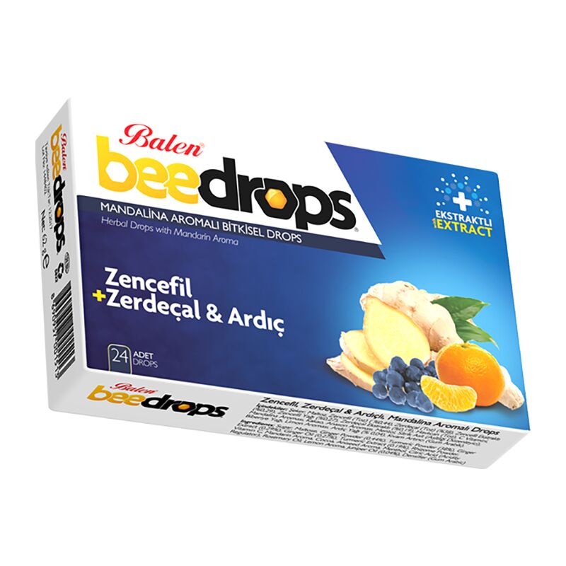 Balen Zencefil Zerdeçal Ardıçlı Mandalina Aromalı 24 Pastil