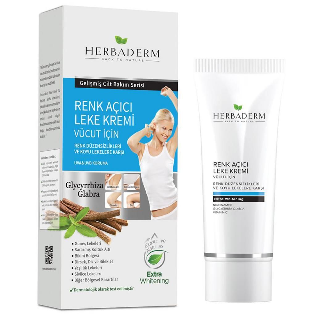 Herbaderm Renk Açıcı Leke Kremi 60 Ml Vücut İçin UVA/UVB Koruma