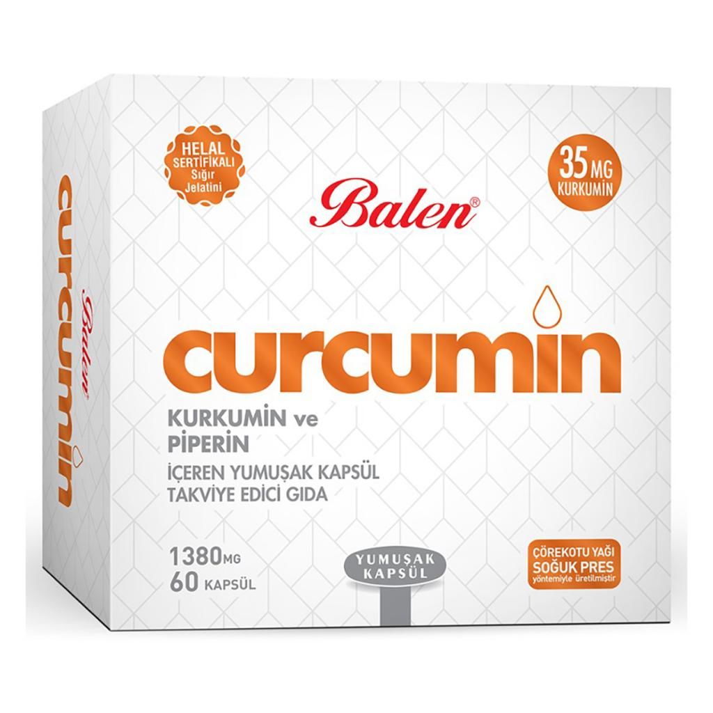 Balen Curcumin Kurkumin Ve Piperin Kapsül 1380 Mg*60