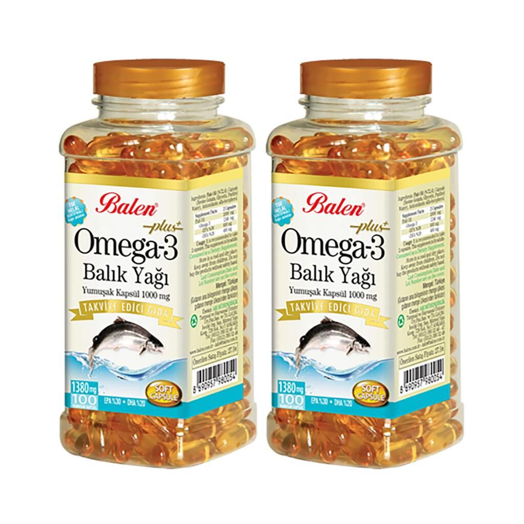 Balen Omega 3 Plus Balık Yağı 2 X 1380 Mg*100 Kapsül