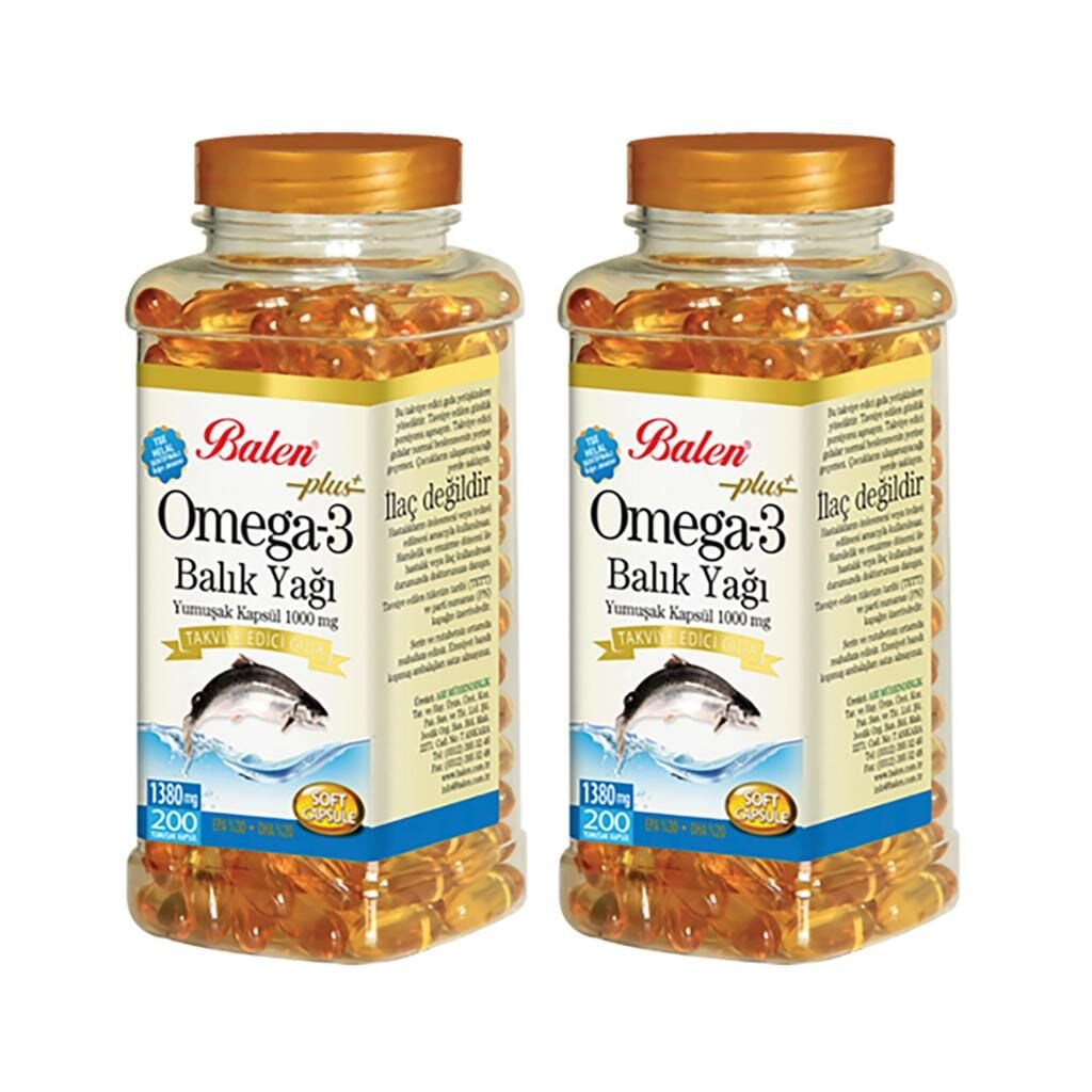 Balen Omega 3 Plus Balık Yağı 2 Adet 1380 Mg*200 Kapsül